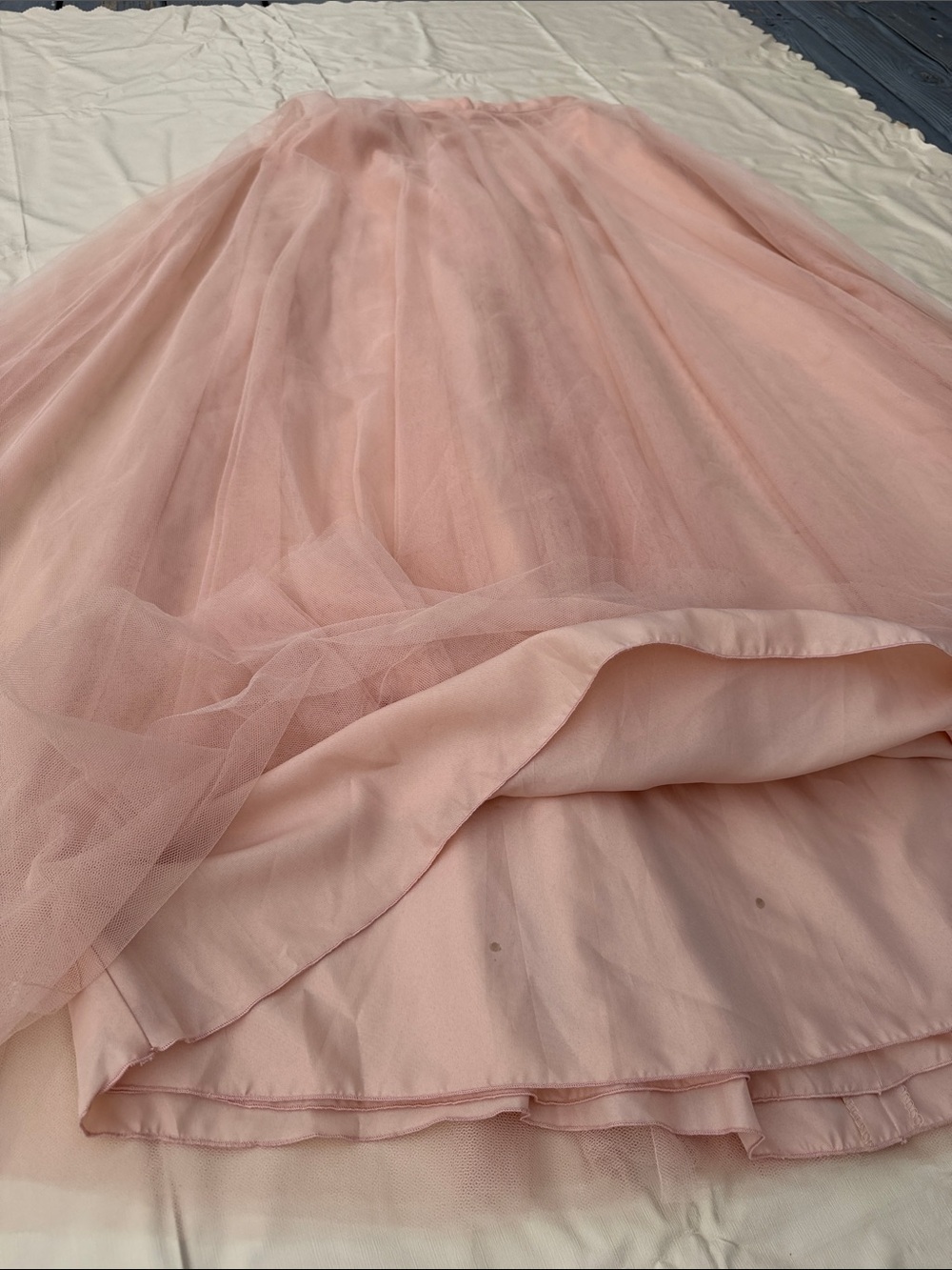 Jenny Yoo Dusty Rose Tulle A-Line Skirt Sz 8 - Picture 5 of 9